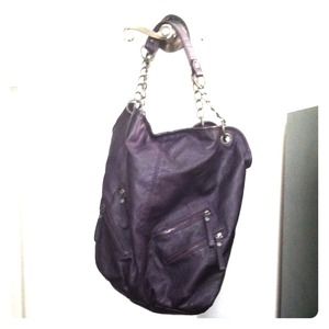 Converse leather purple purse. Very spacious