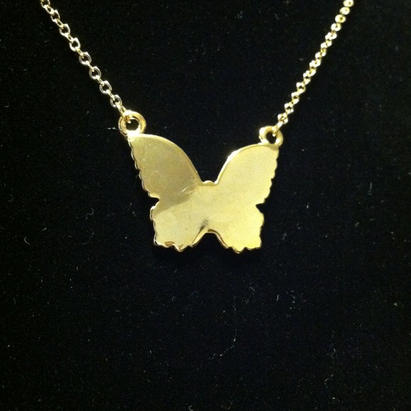 Gold Butterfly Necklace - Picture 2 of 4