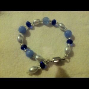 Icy Blue Handcrafted Bracelet.