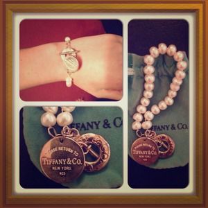 Tiffany's pearl and silver bracelet.
