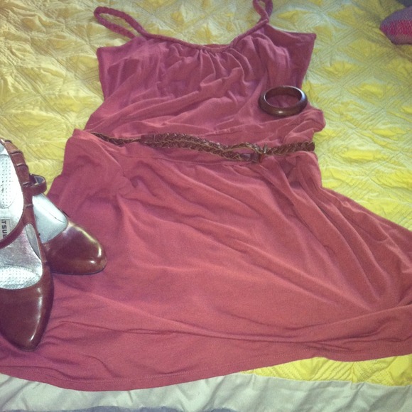 Orange rust color dress