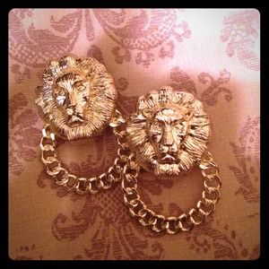 Gold Lion Door-Knockers