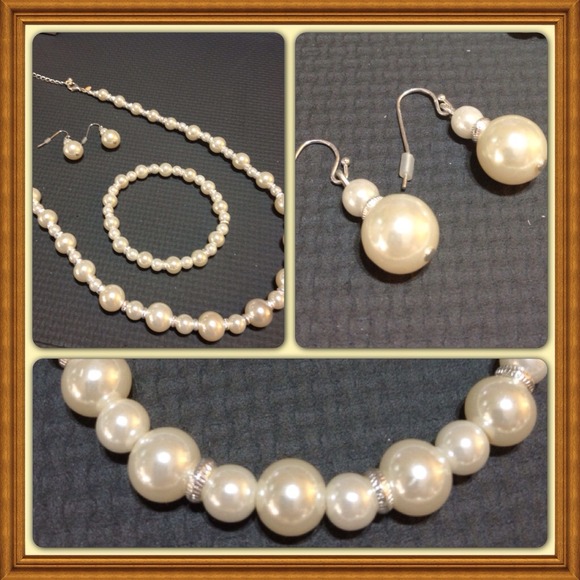 New 3-piece pearlesque set - Picture 1 of 4