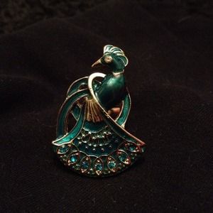 Beautiful Teal Bird Ring