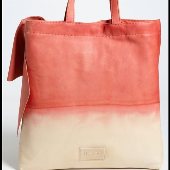 RED Valentino Dyed Bow Tote Natural/Bitersweet - Picture 3 of 4