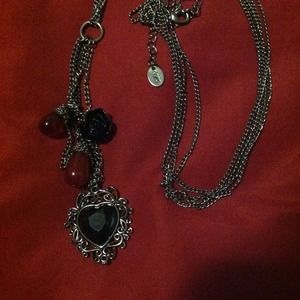 ⛔SOLD⛔Long Black and Red Necklace