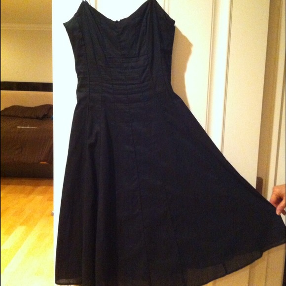 Black, spaghetti strap cocktail dress