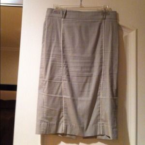 Grey and white stripe skirt