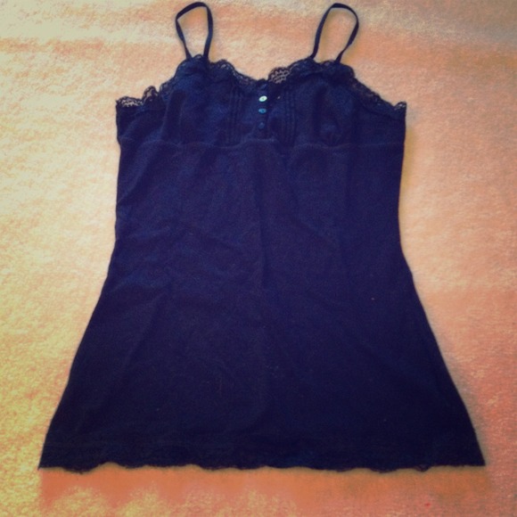 Black lace cami, perfect for layering!