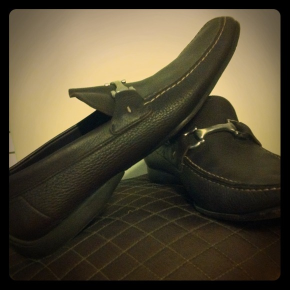USED ORIGINAL FERRAGAMO MENS SHOES.
