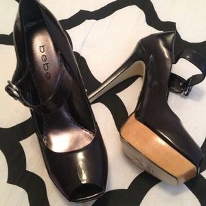 Bebe new pep toe plum purple pumps