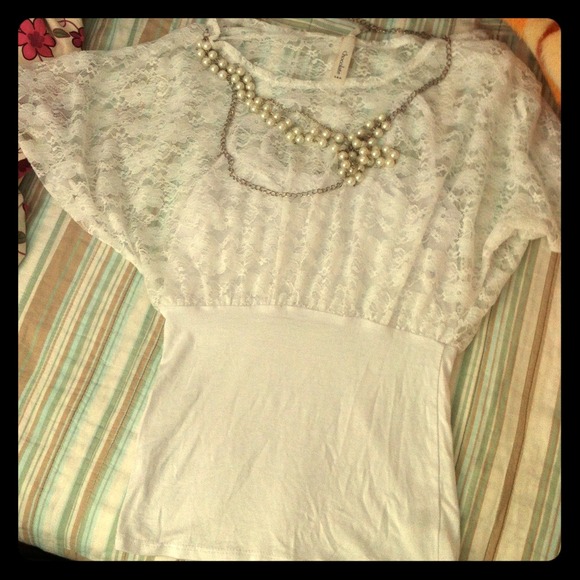elegant white lace top