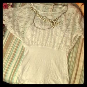 elegant white lace top