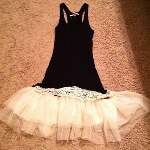 Black tank an lace dress