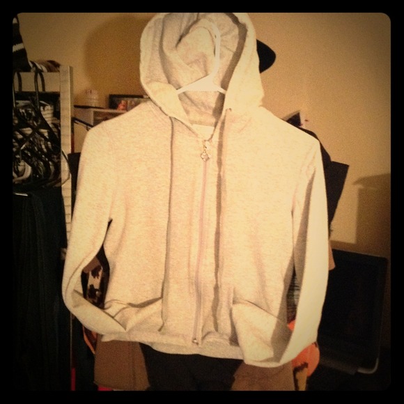 Grey zip up hoodie