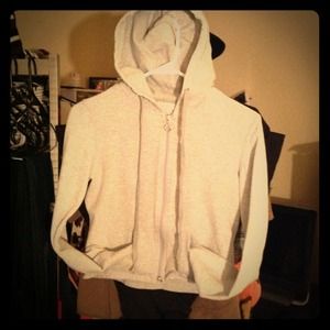 Grey zip up hoodie