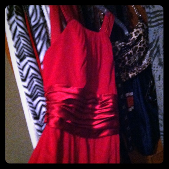 Sleeveless Red Apple Fml Dress by David's Bridal.