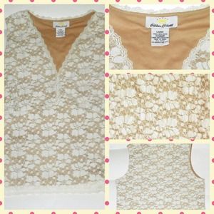 Tan Kathleen Kirkland Lace Cami.