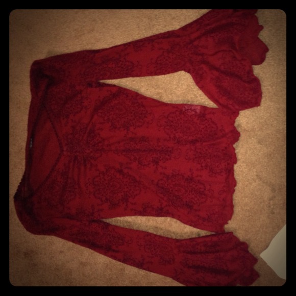 Red Gothic Style Blouse
