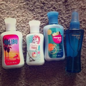 BBW scented lotions & 1 body spray.