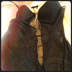 Open front black and pink cami . REDUCED