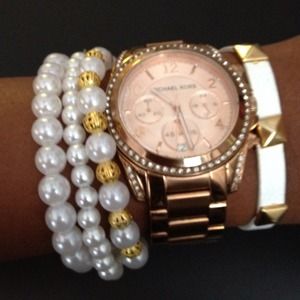 3 Faux Pearl Bracelets