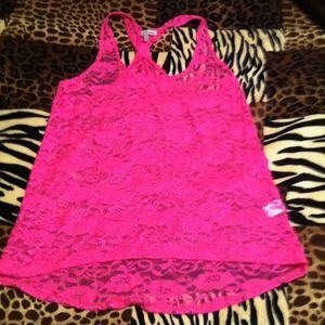 Pink lace Charlotte Russe small top