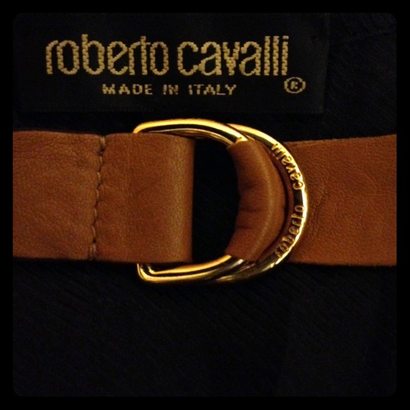 Authentic ROBERTO CAVALLI Adjustable LEATHER BELT