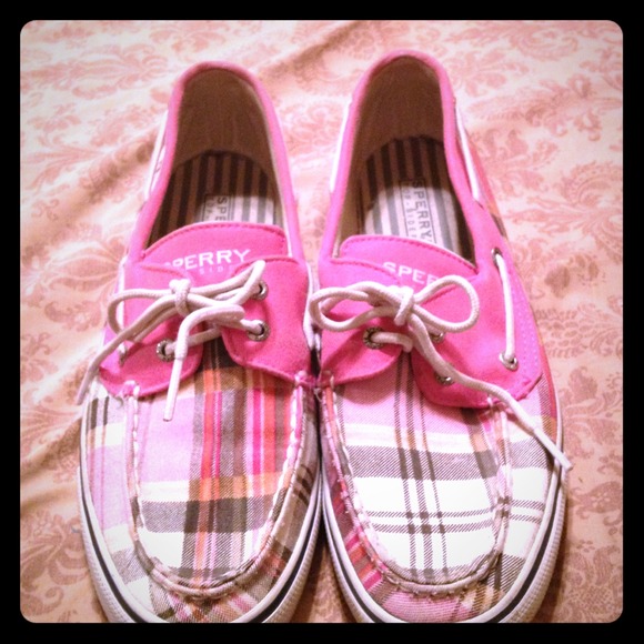 Pink& Plaid Sperry's