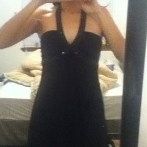 Black floor length gown worn only once