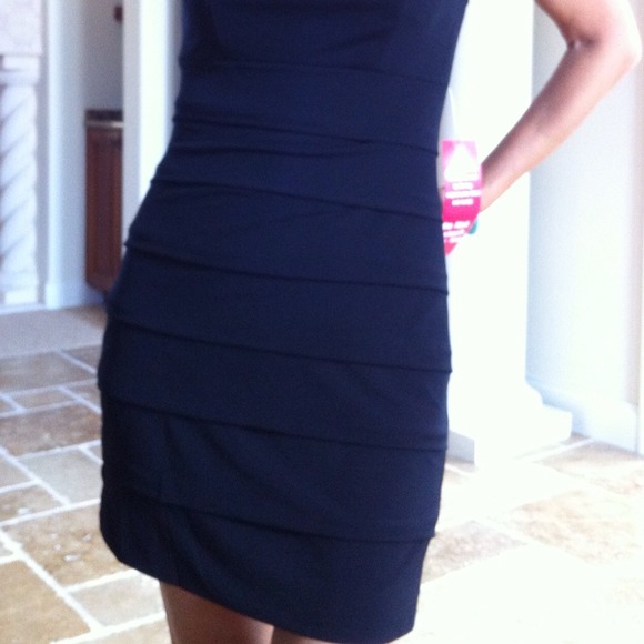 💯SOLD💯.  Elegant black polka dots sheer dress - Picture 3 of 4