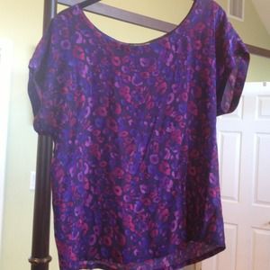 Reduced! Leopard print shirt sleeve blouse