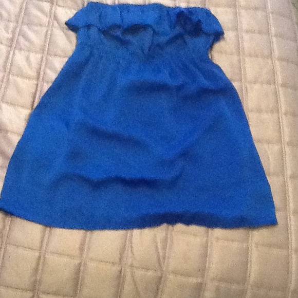 Forever 21 royal blue silk tube top