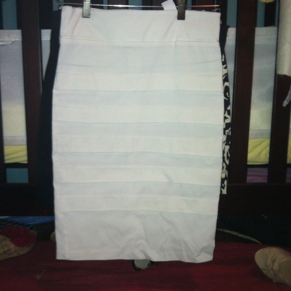 Tight white bandage skirt