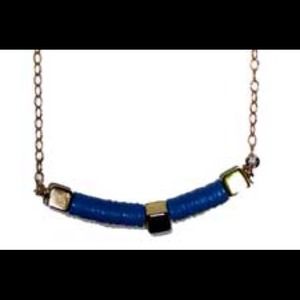 Goldfilled blue Tribal Chic Necklace