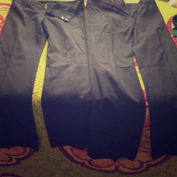 Two Banana Republic Martin fit black pants 4R & 4L