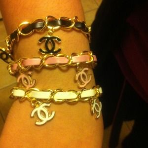 Chanel inspired bracelets set of 3