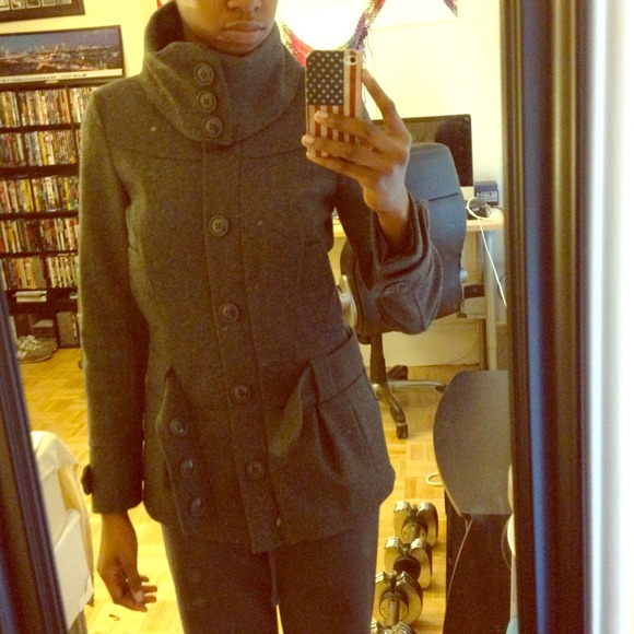 💢Reduced💢 Grey Cowl Neck Peacoat