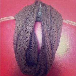 Soft Brown Infinity Circle Scarf