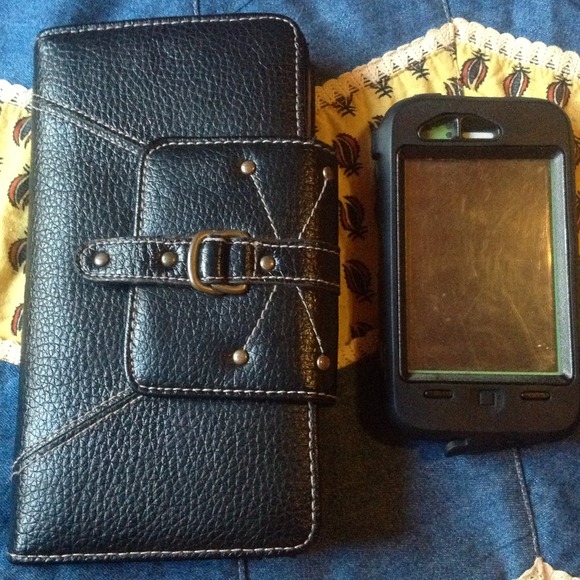 Black checkbook wallet