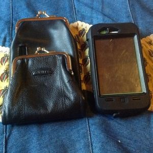 Black leather wallet