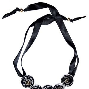 Upcycled Rosa bib necklace