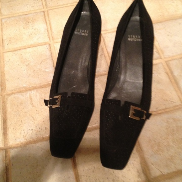 Stuart Weitzman Black Suede Pumps