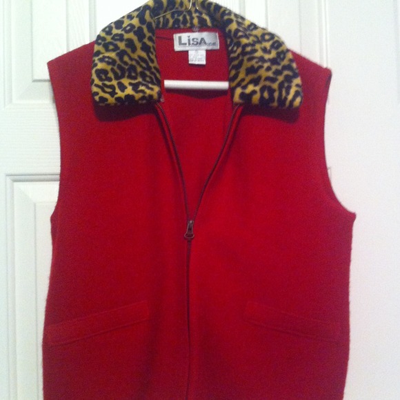 Red sweater vest