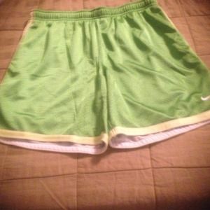 Nike lime green shorts