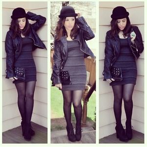 Dresses - RESERVED Black & Grey Print Dress Dresses - RESERVED Black & Grey Print Dress