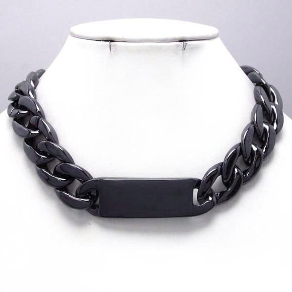 Black "ID" Necklace