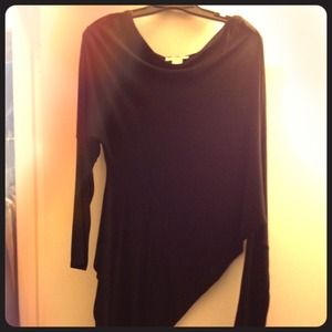 Black, long-sleeves off the shoulder top