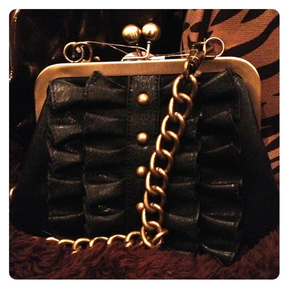 NWT-Jessica Simpson Black Leather Body Mini