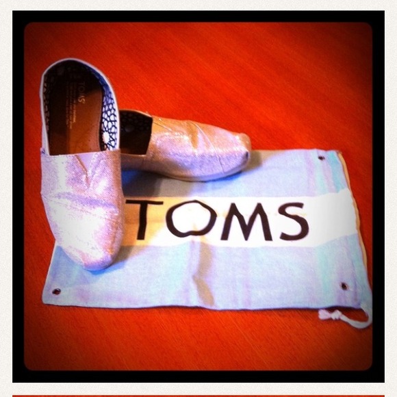 Silver glitter TOMS